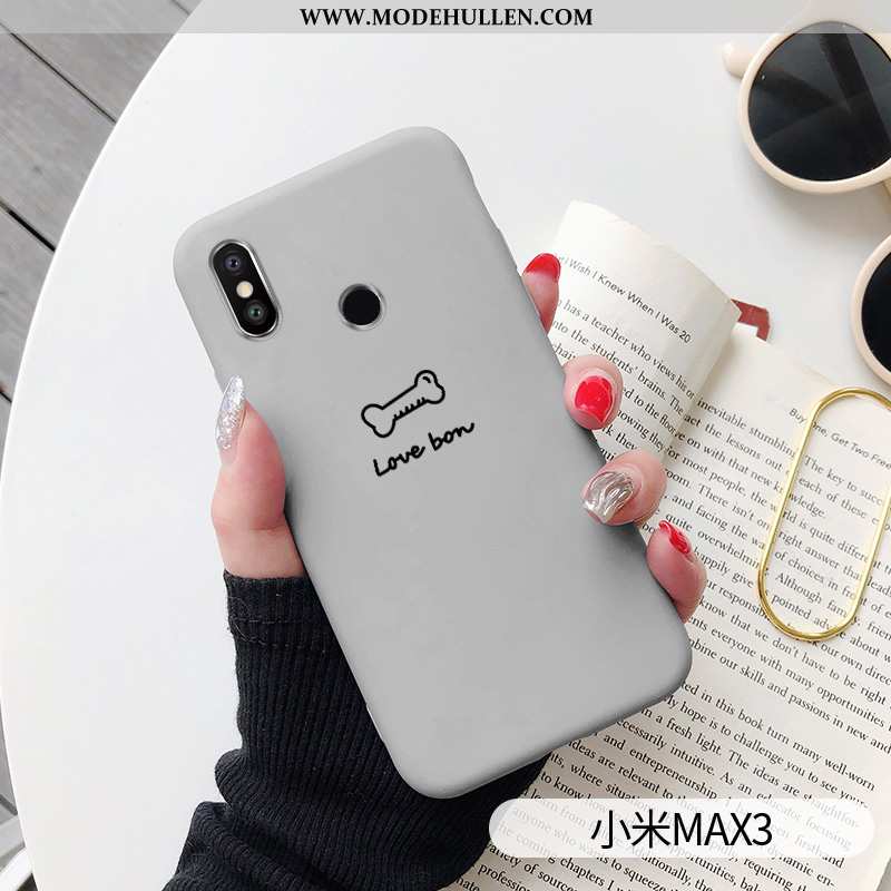 Hülle Xiaomi Mi Max 3 Karikatur Nette Handy Hund Mini Trend Netto Rot Dunkelblau