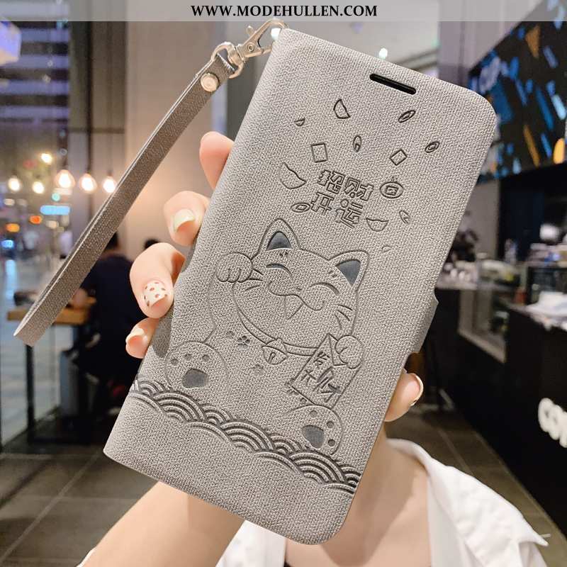 Hülle Xiaomi Mi Max 3 Kreativ Retro Case Mini Clamshell Alles Inklusive Katzen Grau