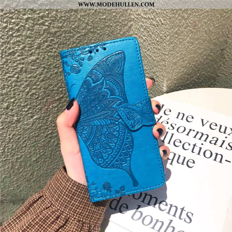 Hülle Xiaomi Mi Max 3 Lederhülle Schutz Handy Clamshell Mini Blau Case