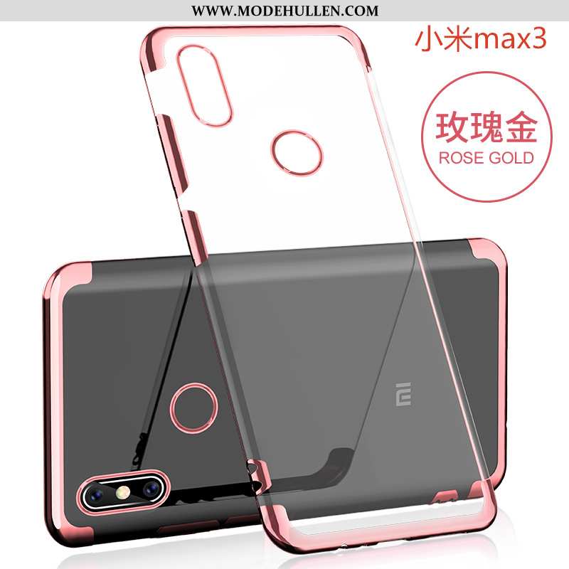 Hülle Xiaomi Mi Max 3 Persönlichkeit Kreativ Schutz Case Transparent Silikon Super Rosa