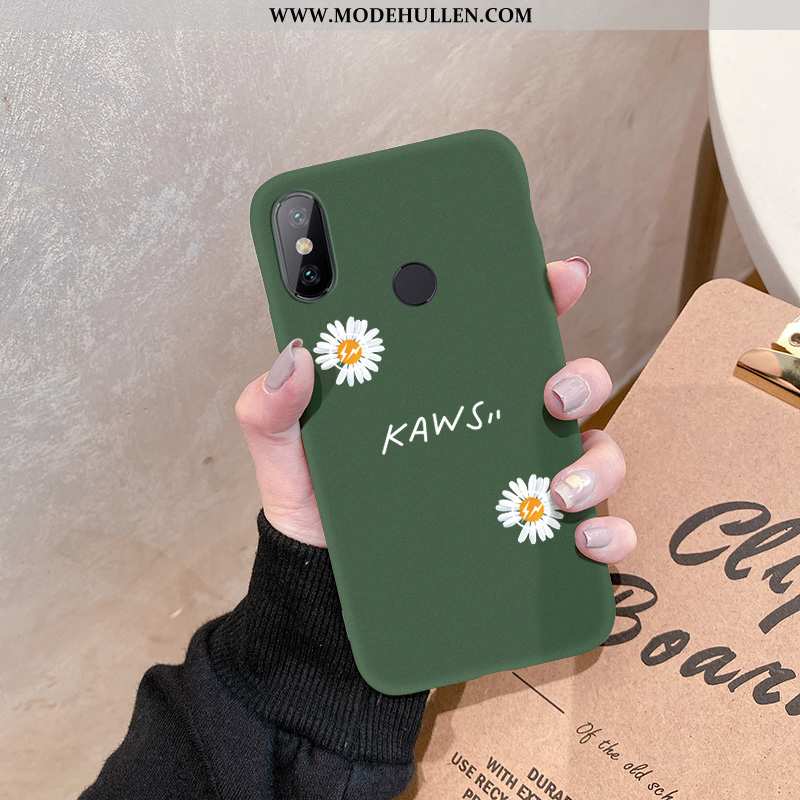 Hülle Xiaomi Mi Max 3 Silikon Schutz Temperieren Case Handy Chrysanthemes Burgund