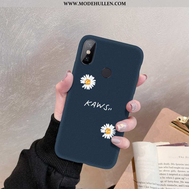 Hülle Xiaomi Mi Max 3 Silikon Schutz Temperieren Case Handy Chrysanthemes Burgund