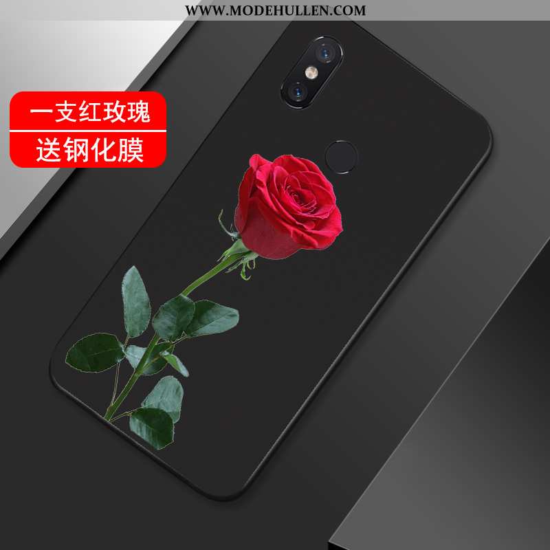 Hülle Xiaomi Mi Max 3 Trend Weiche Schwarz Rose Schutz Liebhaber