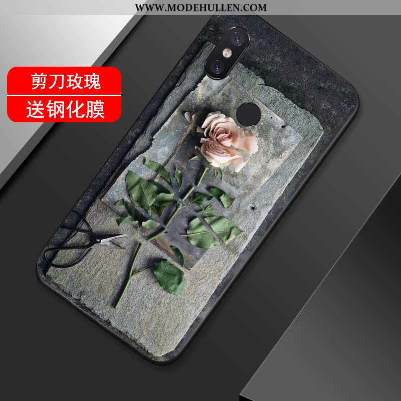 Hülle Xiaomi Mi Max 3 Trend Weiche Schwarz Rose Schutz Liebhaber