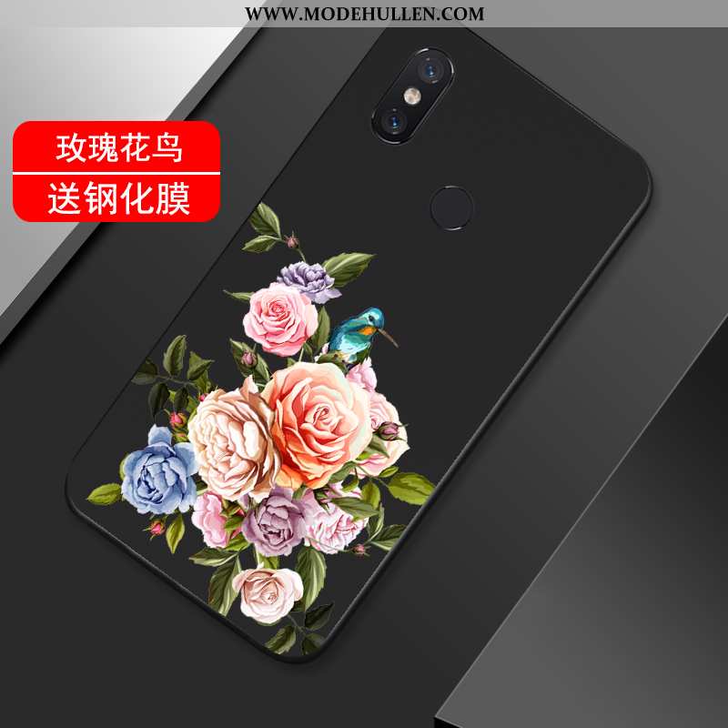 Hülle Xiaomi Mi Max 3 Trend Weiche Schwarz Rose Schutz Liebhaber