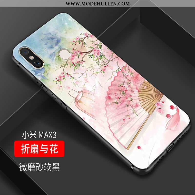 Hülle Xiaomi Mi Max 3 Weiche Silikon Mini Einfassung Retro Chinesische Art Persönlichkeit Rosa