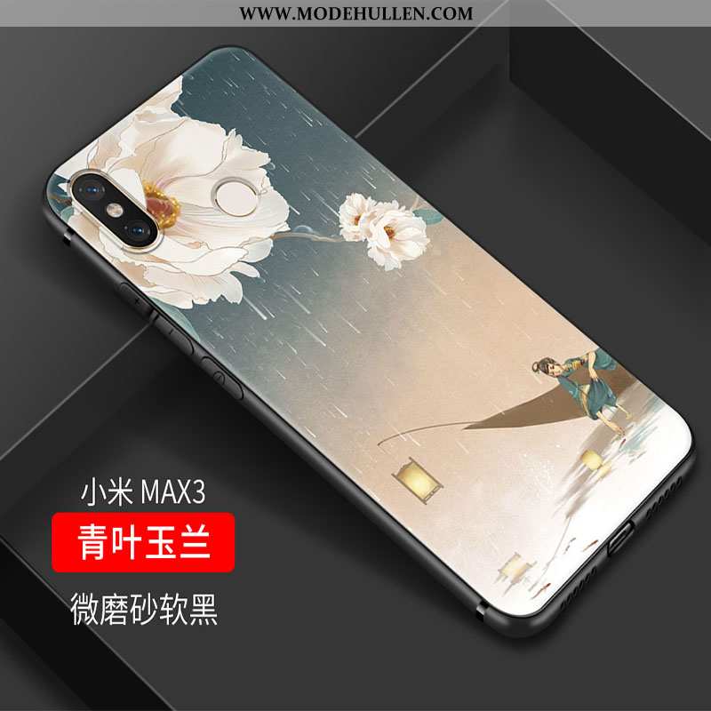 Hülle Xiaomi Mi Max 3 Weiche Silikon Mini Einfassung Retro Chinesische Art Persönlichkeit Rosa