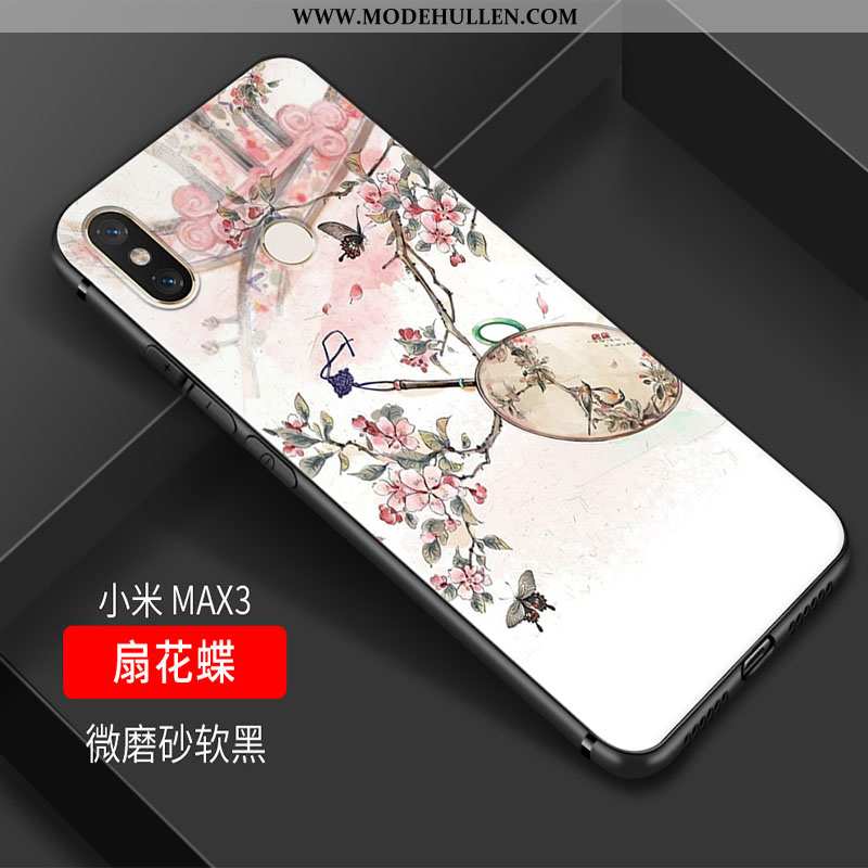 Hülle Xiaomi Mi Max 3 Weiche Silikon Mini Einfassung Retro Chinesische Art Persönlichkeit Rosa