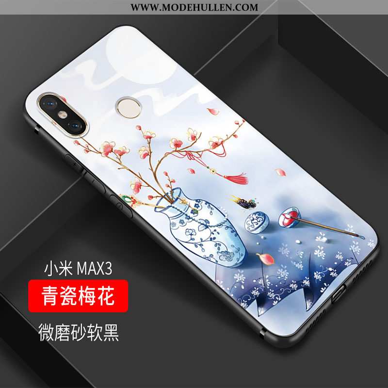 Hülle Xiaomi Mi Max 3 Weiche Silikon Mini Einfassung Retro Chinesische Art Persönlichkeit Rosa