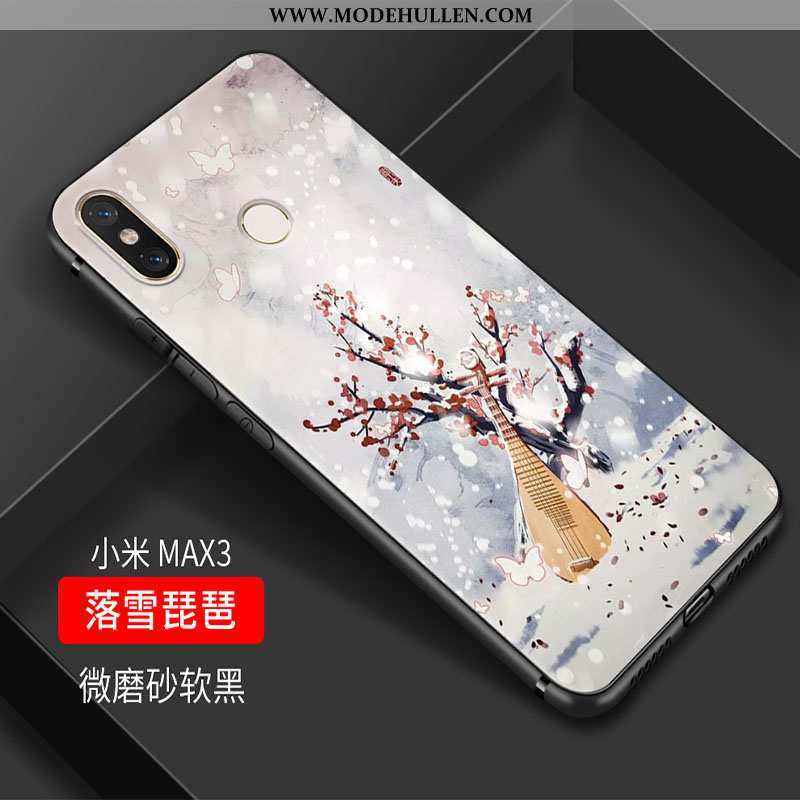 Hülle Xiaomi Mi Max 3 Weiche Silikon Mini Einfassung Retro Chinesische Art Persönlichkeit Rosa