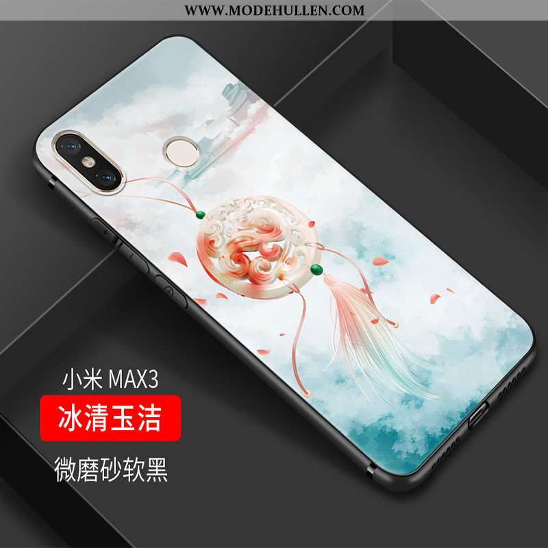 Hülle Xiaomi Mi Max 3 Weiche Silikon Mini Einfassung Retro Chinesische Art Persönlichkeit Rosa