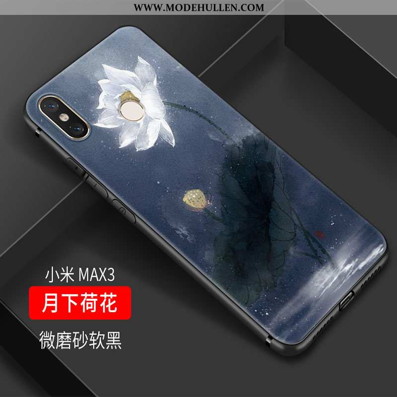 Hülle Xiaomi Mi Max 3 Weiche Silikon Mini Einfassung Retro Chinesische Art Persönlichkeit Rosa