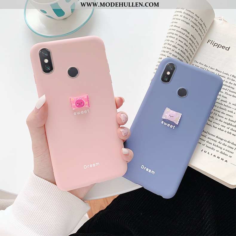 Hülle Xiaomi Mi Max 3 Weiche Silikon Süßigkeiten Case Netto Rot Frisch Rosa