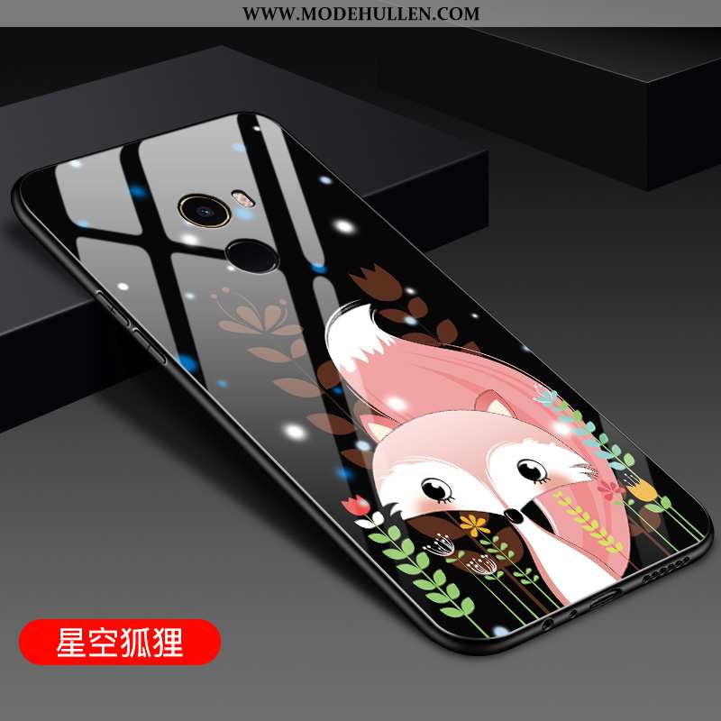 Hülle Xiaomi Mi Mix 2 Glas Persönlichkeit Einfassung Weiche Schwarz Mini Karikatur