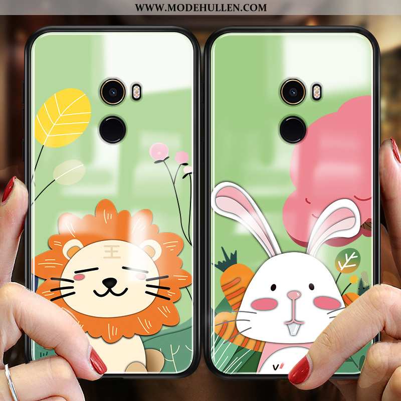 Hülle Xiaomi Mi Mix 2 Karikatur Nette Schutz Mini Liebhaber Grün