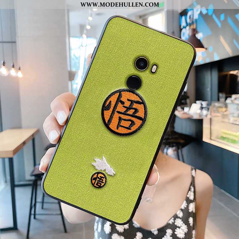 Hülle Xiaomi Mi Mix 2 Stickerei Kreativ Mini Dünne Super Hintere Abdeckung Einfach Grün