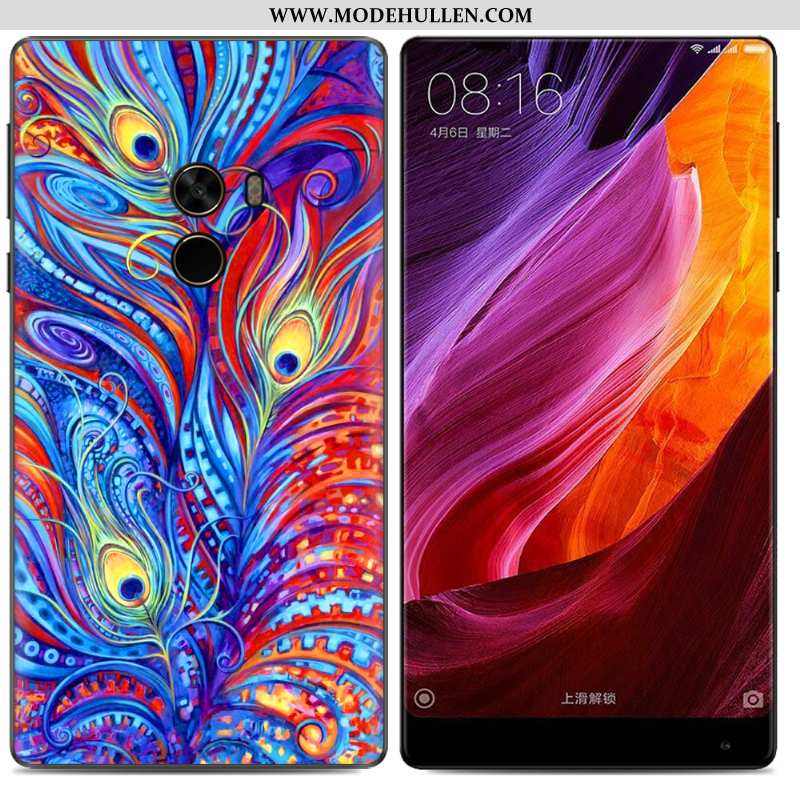 Hülle Xiaomi Mi Mix 2 Weiche Kreativ Ölgemälde Handy Gelb Case Trend Gelbe