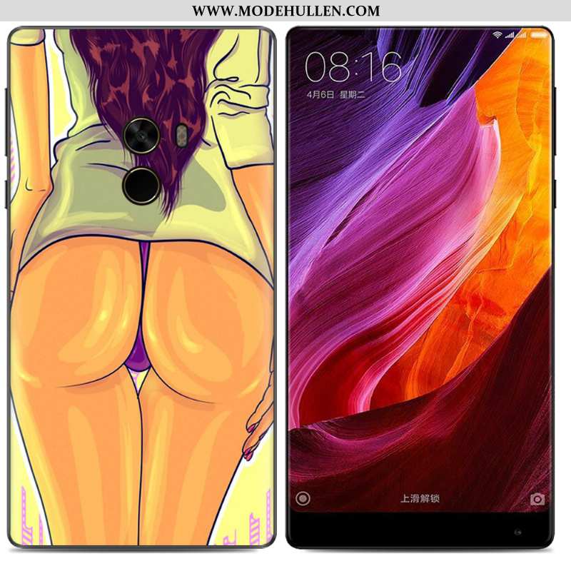 Hülle Xiaomi Mi Mix 2 Weiche Kreativ Ölgemälde Handy Gelb Case Trend Gelbe