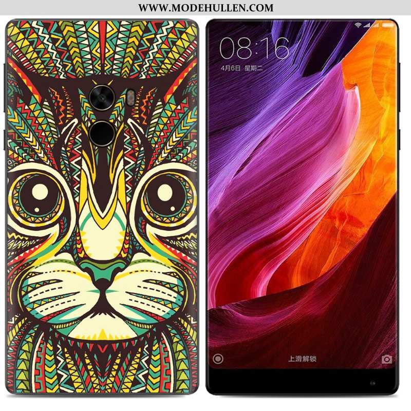 Hülle Xiaomi Mi Mix 2 Weiche Kreativ Ölgemälde Handy Gelb Case Trend Gelbe