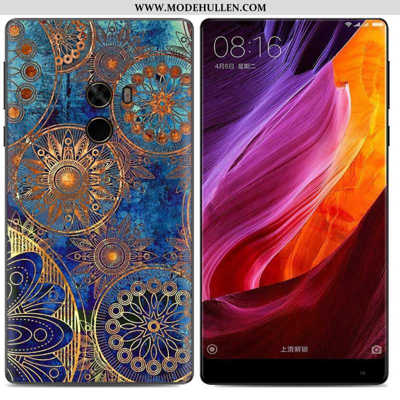 Hülle Xiaomi Mi Mix 2 Weiche Kreativ Ölgemälde Handy Gelb Case Trend Gelbe