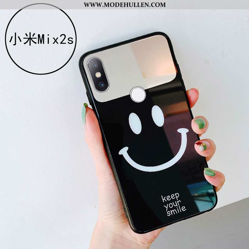 Hülle Xiaomi Mi Mix 2s Glas Netto Rot Schwarz Case Spiegel Mini