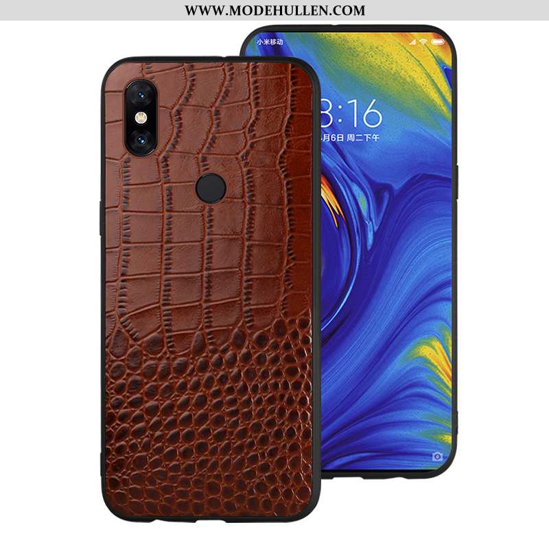 Hülle Xiaomi Mi Mix 2s Leder Muster Trend Alles Inklusive Case Qualität Krokodilmuster Braun