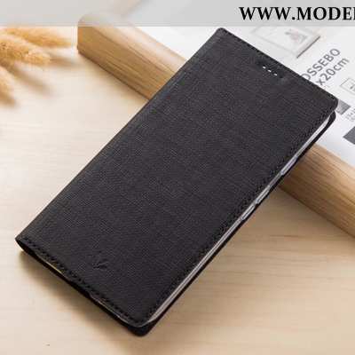 Hülle Xiaomi Mi Mix 2s Lederhülle Muster Anti-sturz Schutz Folio Stoff Mini Schwarz