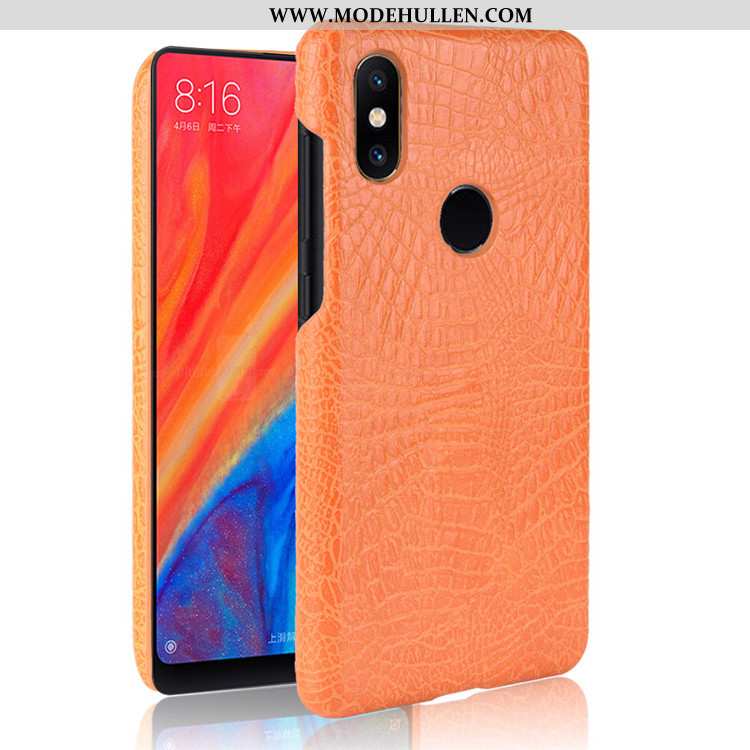 Hülle Xiaomi Mi Mix 2s Muster Schutz Jugend Leder Krokodilmuster Anti-sturz Lederhülle Schwarz