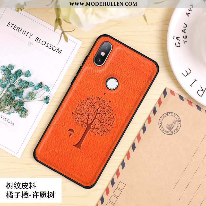 Hülle Xiaomi Mi Mix 2s Muster Trend Mode Nette Karikatur Kreativ Handy Orange