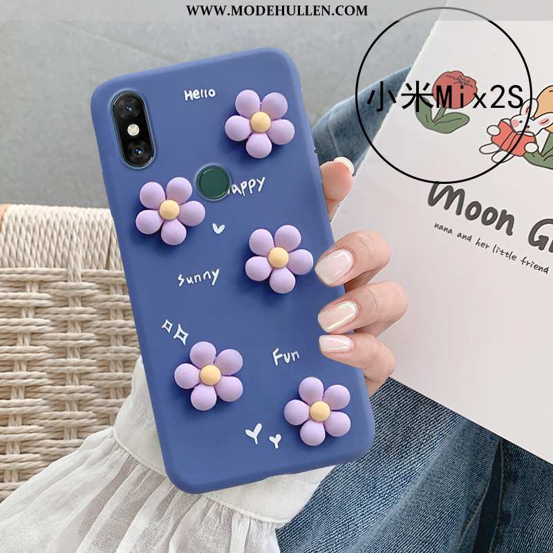 Hülle Xiaomi Mi Mix 2s Silikon Weiche Grün Anti-sturz Mini Case Blumen