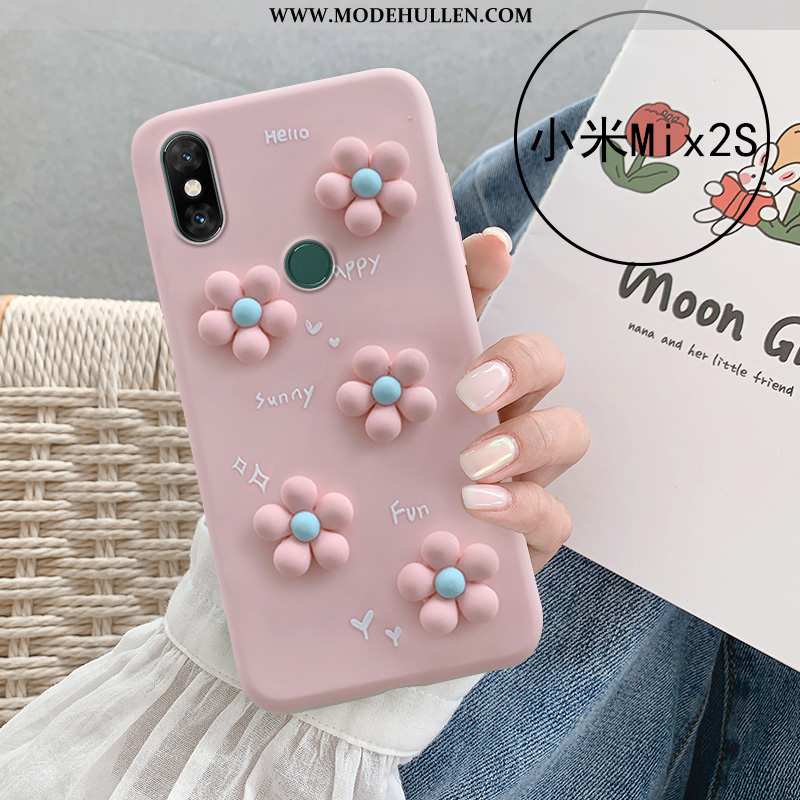 Hülle Xiaomi Mi Mix 2s Silikon Weiche Grün Anti-sturz Mini Case Blumen