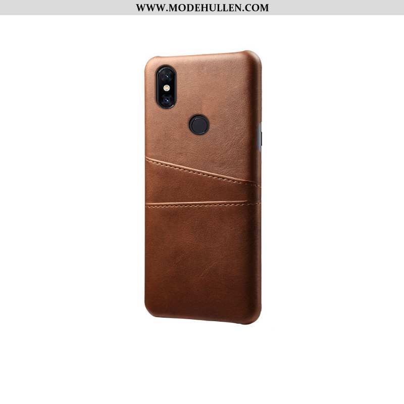 Hülle Xiaomi Mi Mix 3 Lederhülle Leder Qualität Mini Karte Case Gelbe