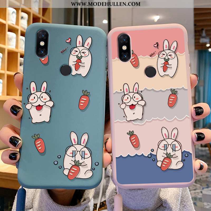 Hülle Xiaomi Mi Mix 3 Super Weiche Liebhaber Kreativ Karikatur Case Rosa Blau