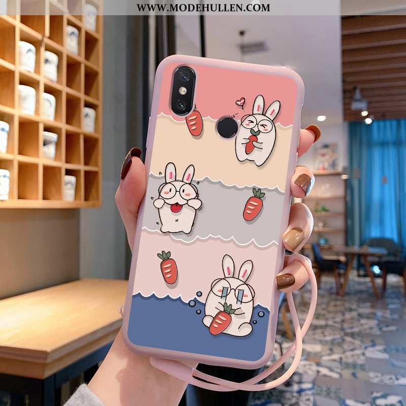 Hülle Xiaomi Mi Mix 3 Super Weiche Liebhaber Kreativ Karikatur Case Rosa Blau