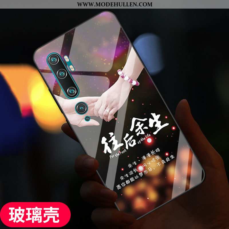 Hülle Xiaomi Mi Note 10 Glas Mode Neu Weiche Einfassung Trend Persönlichkeit Blau