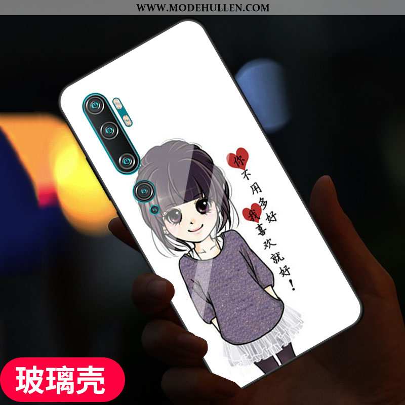 Hülle Xiaomi Mi Note 10 Glas Mode Neu Weiche Einfassung Trend Persönlichkeit Blau