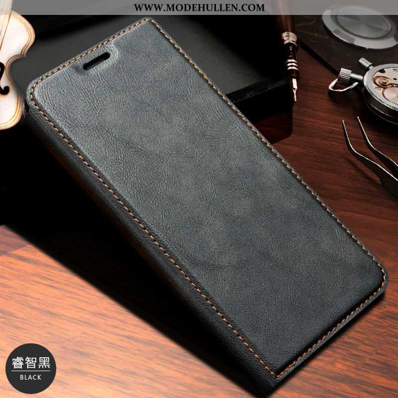 Hülle Xiaomi Mi Note 10 Lederhülle Echt Leder Karte Handy Schutz Business Braun