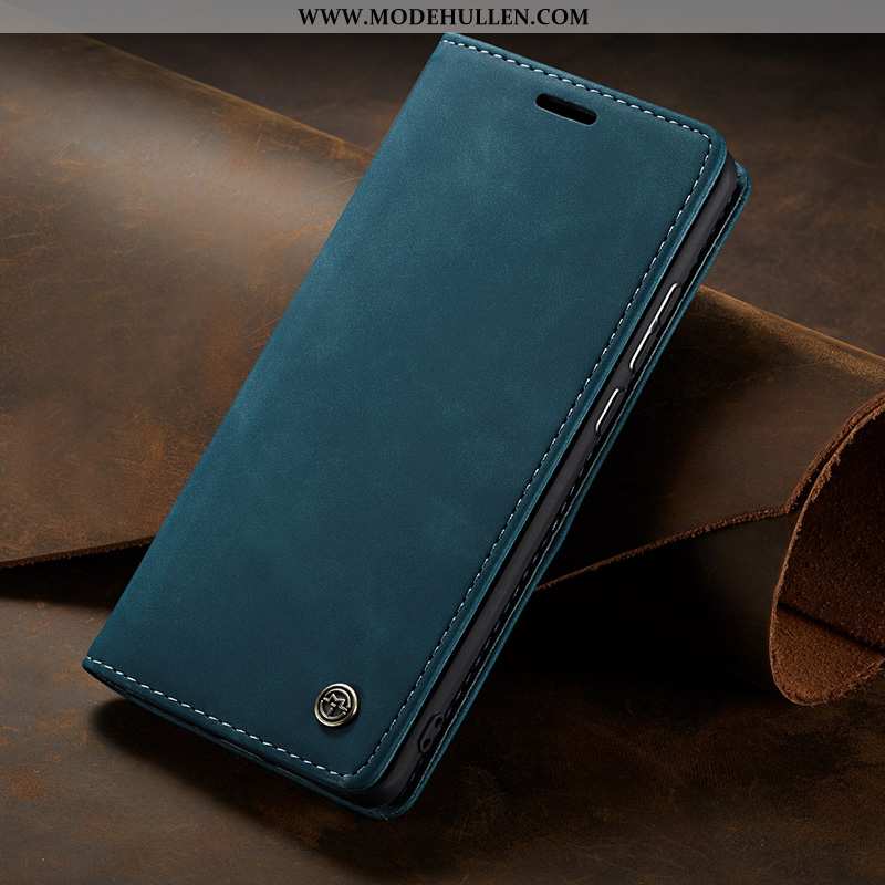 Hülle Xiaomi Mi Note 10 Lederhülle Schutz Blau Schwarz Braun Business Anti-sturz