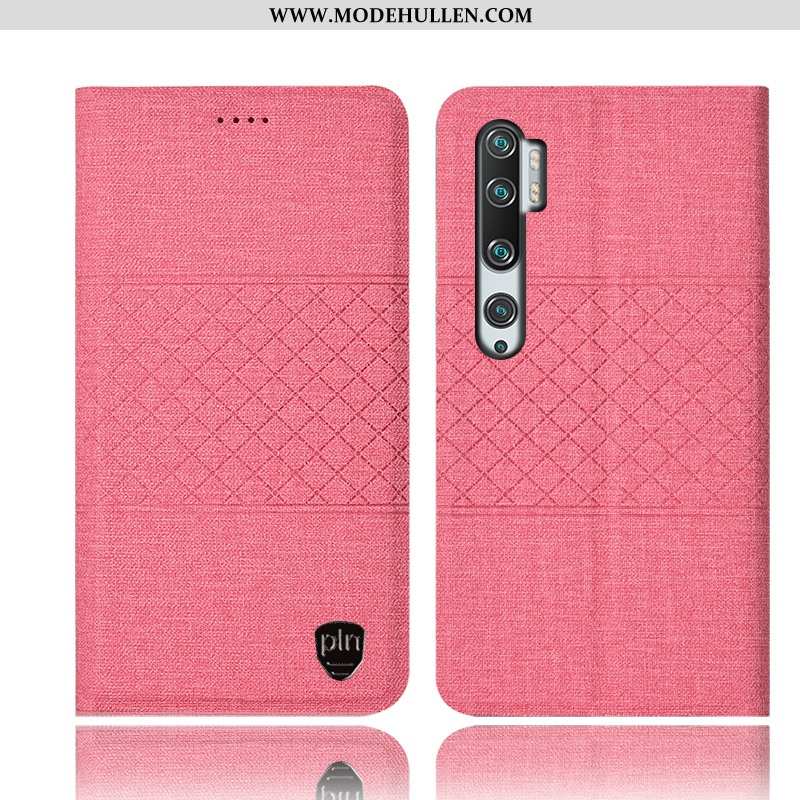 Hülle Xiaomi Mi Note 10 Lederhülle Schutz Case Folio Mini Grau Anti-sturz