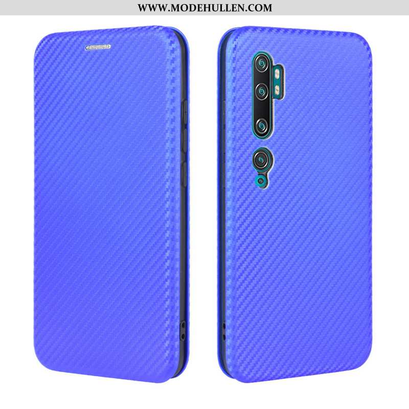 Hülle Xiaomi Mi Note 10 Lederhülle Schwarz Handy Mini Folio