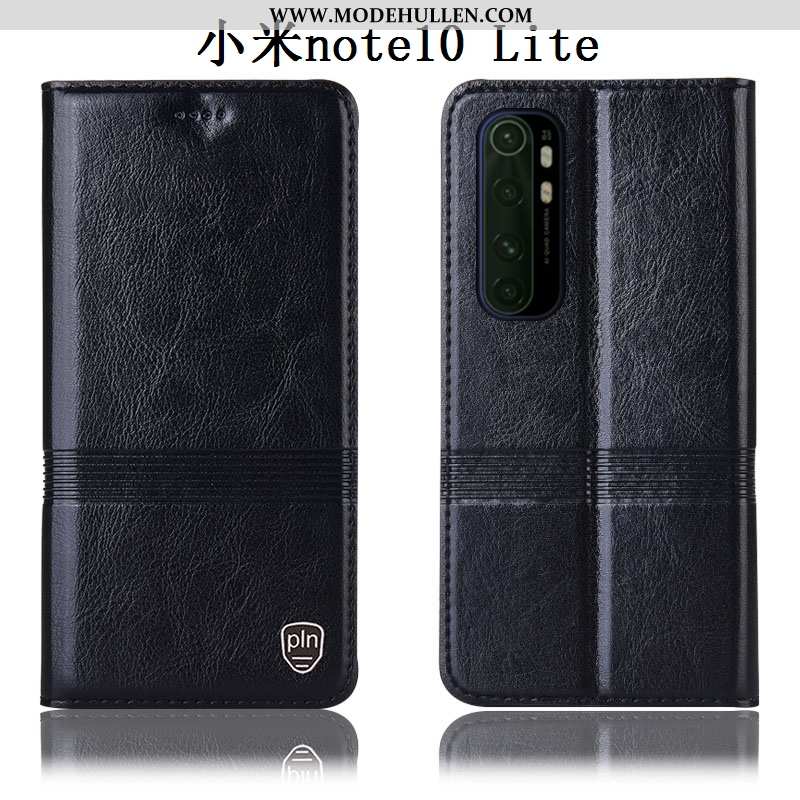 Hülle Xiaomi Mi Note 10 Lite Echt Leder Schutz Alles Inklusive Braun Handy Mini Anti-sturz