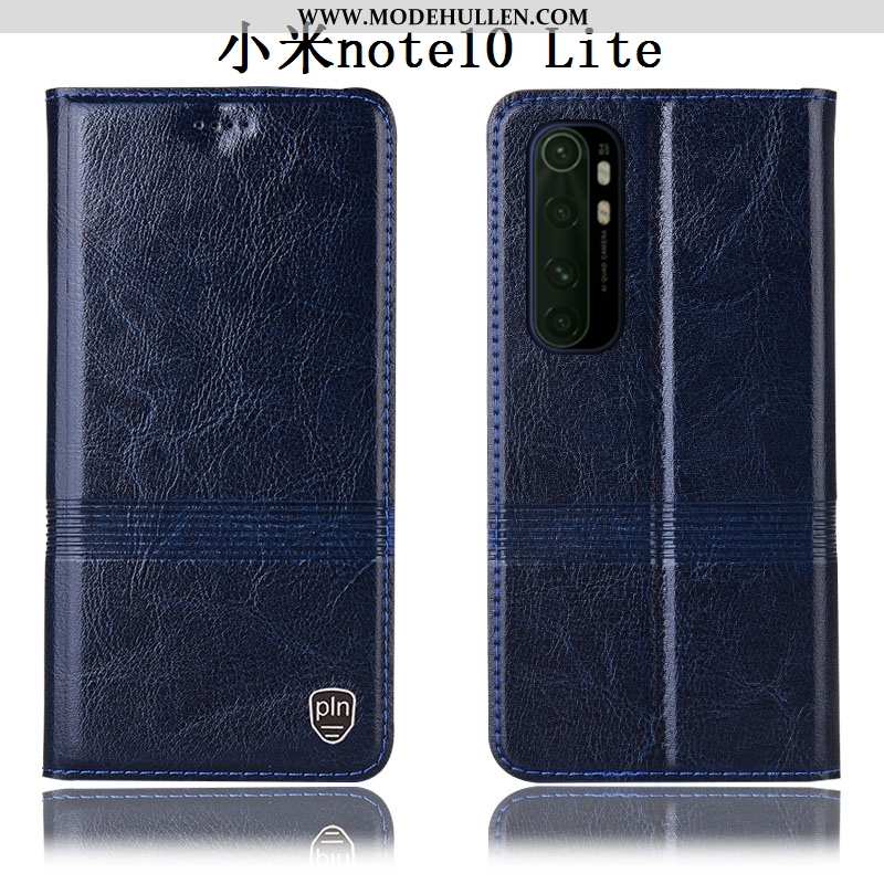 Hülle Xiaomi Mi Note 10 Lite Echt Leder Schutz Alles Inklusive Braun Handy Mini Anti-sturz