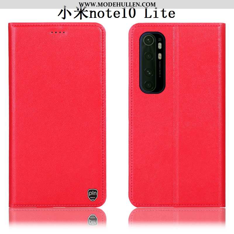 Hülle Xiaomi Mi Note 10 Lite Echt Leder Schutz Alles Inklusive Handy Anti-sturz Folio Gelbe