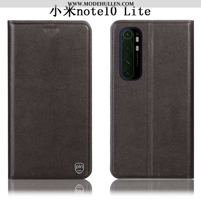 Hülle Xiaomi Mi Note 10 Lite Echt Leder Schutz Alles Inklusive Handy Anti-sturz Folio Gelbe