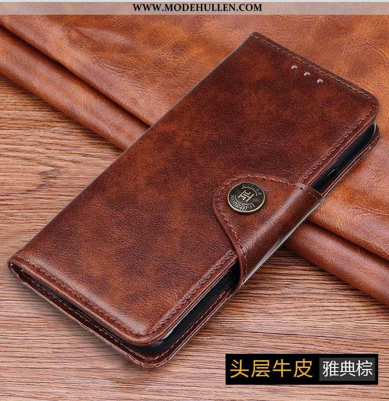 Hülle Xiaomi Mi Note 10 Lite Lederhülle Doppelseitig Alles Inklusive Lederhülle Mini Handy Braun