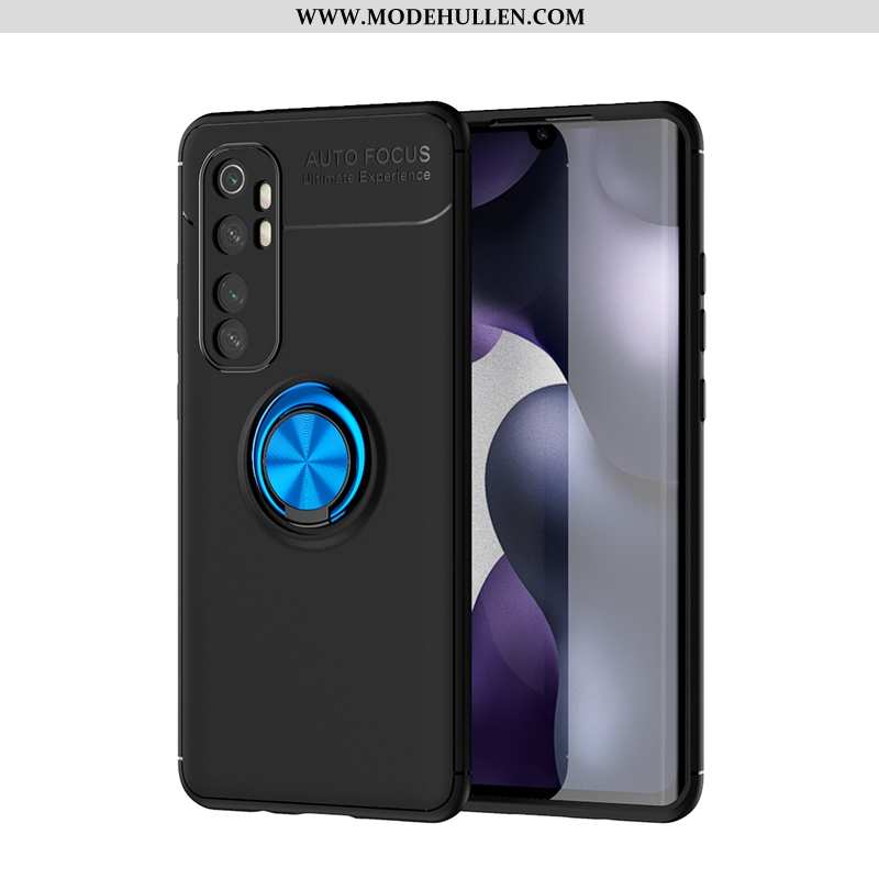 Hülle Xiaomi Mi Note 10 Lite Schutz Mode Ring Case Schwarz Silikon Weiche