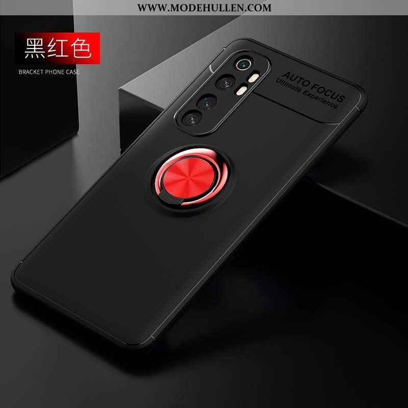 Hülle Xiaomi Mi Note 10 Lite Schutz Mode Ring Case Schwarz Silikon Weiche