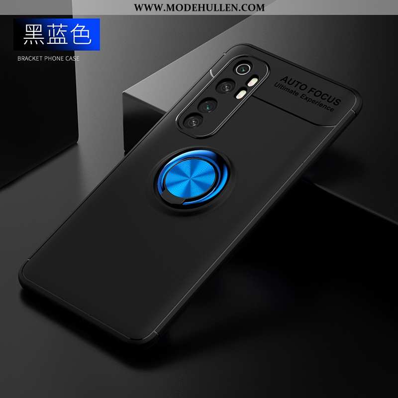 Hülle Xiaomi Mi Note 10 Lite Schutz Mode Ring Case Schwarz Silikon Weiche