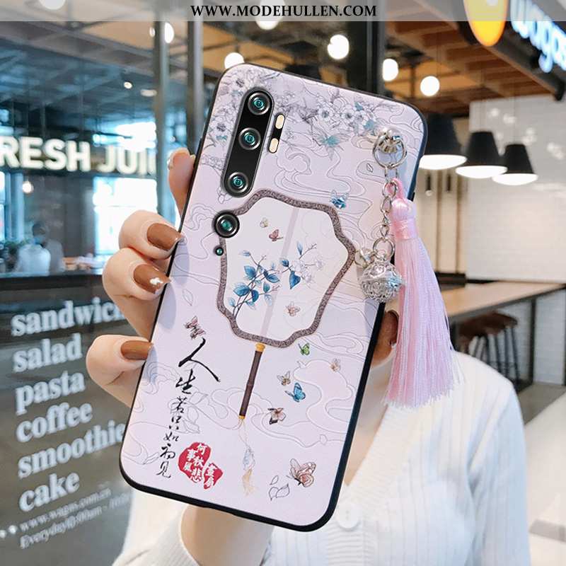 Hülle Xiaomi Mi Note 10 Retro Trend Schutz Neu Case Rosa Super