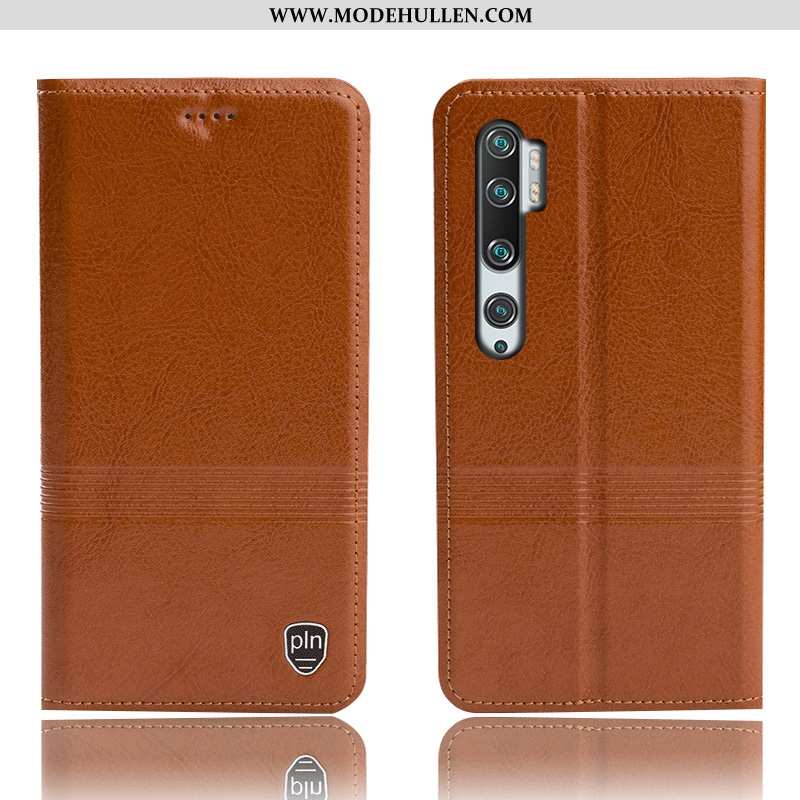 Hülle Xiaomi Mi Note 10 Schutz Lederhülle Folio Case Handy Alles Inklusive Braun